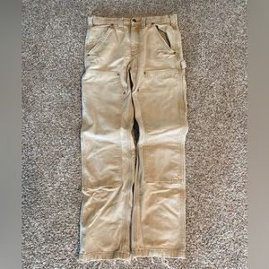 Vintage Carhartt Double Knee Pants With Perfect Distress And Beautiful Fade